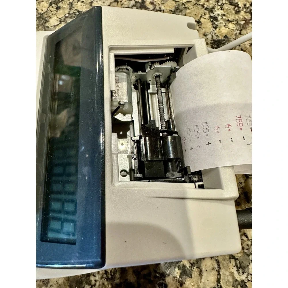 Sharp EL1750V Printing Calculator Works With Electrical‎ Plug Cord
